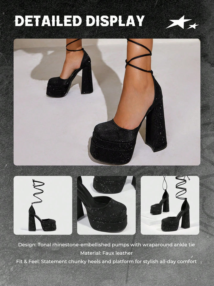 Pantofi cu toc SHEIN, negru
