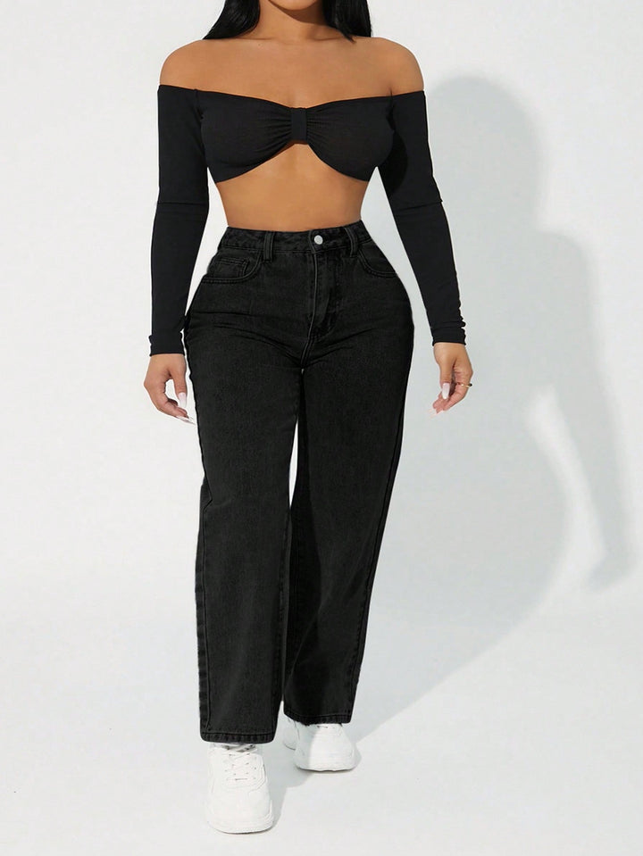 Jeans SHEIN, negru