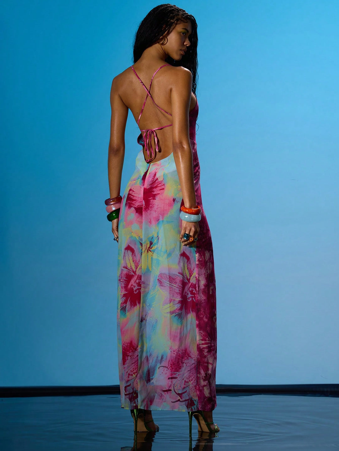 Rochie maxi SHEIN, mix culori