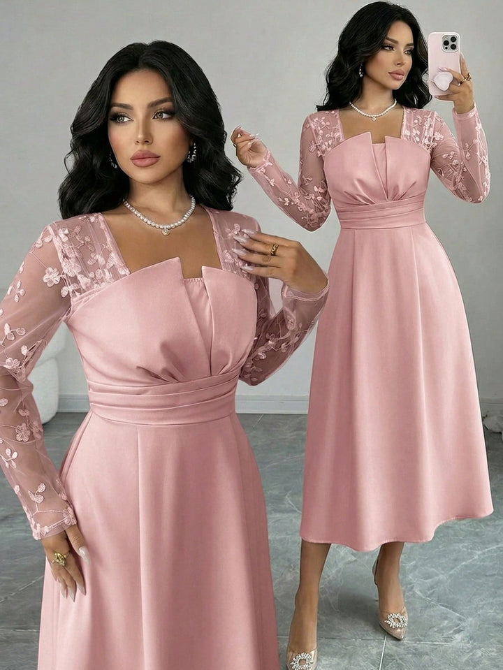 Rochie midi SHEIN, roz
