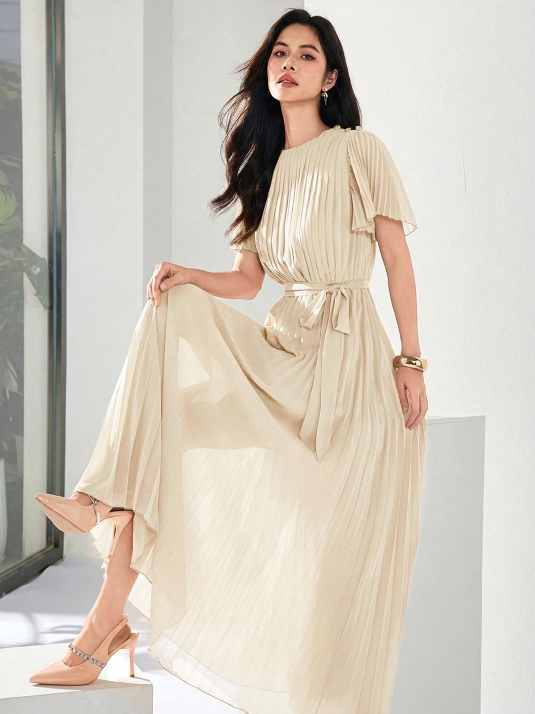 Rochie maxi SHEIN, portocaliu