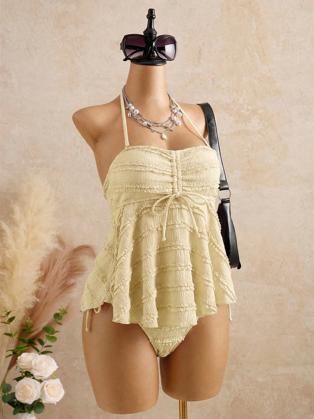 Costum de baie SHEIN, galben