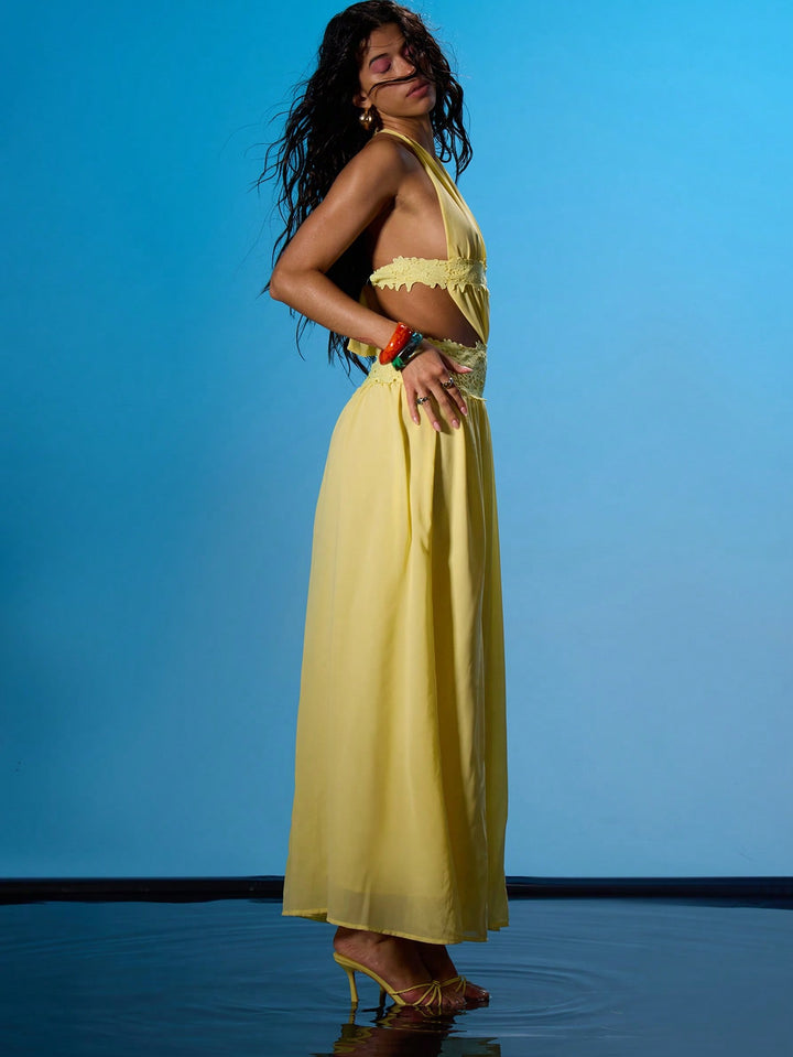 Rochie maxi SHEIN, galben