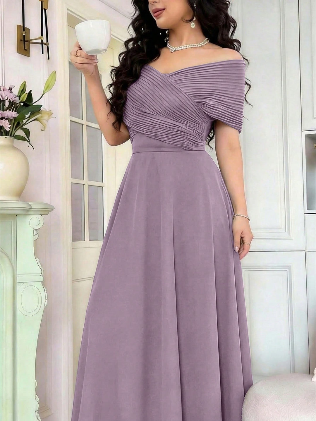 Rochie midi SHEIN, mov
