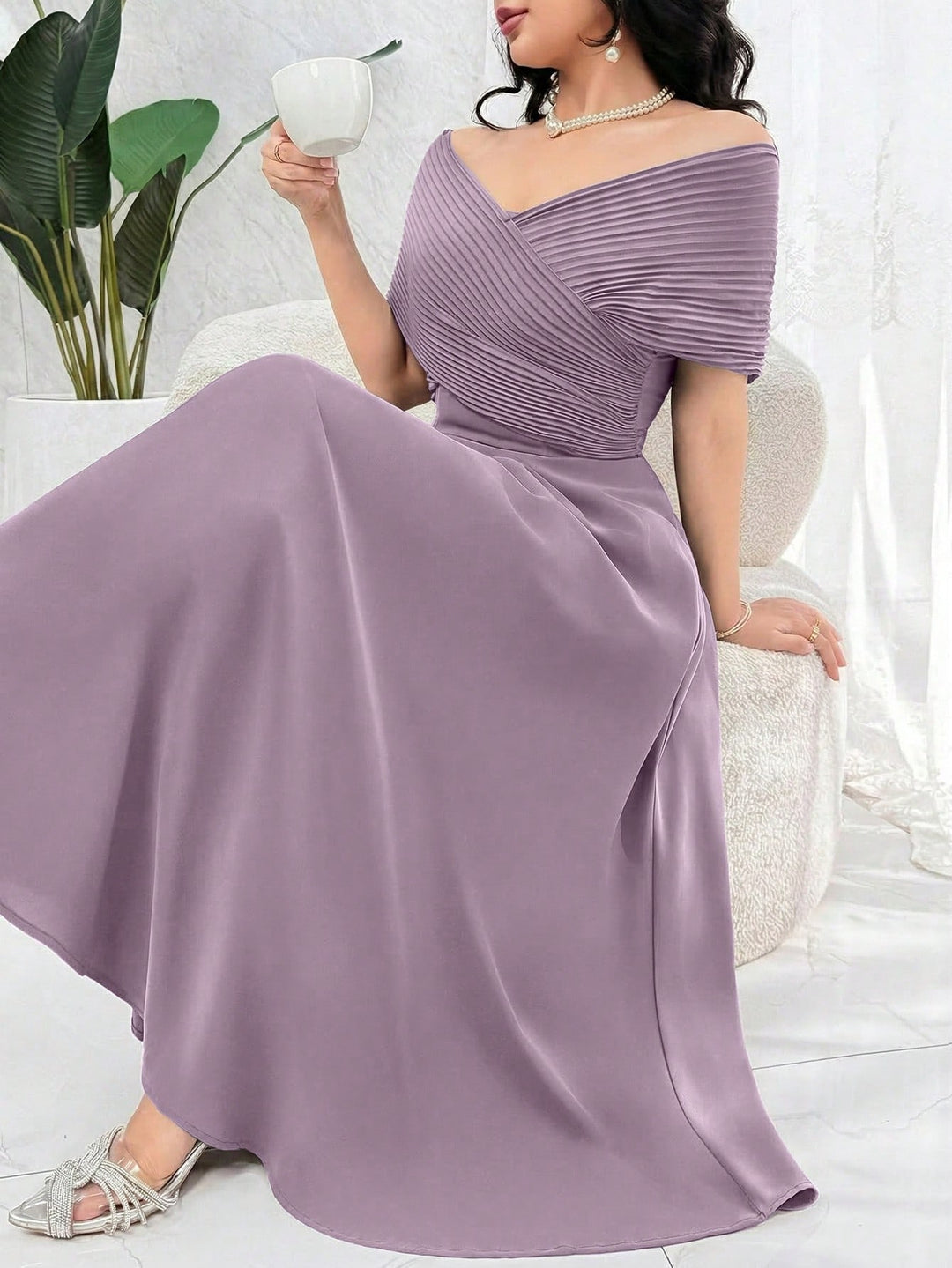 Rochie midi SHEIN, mov