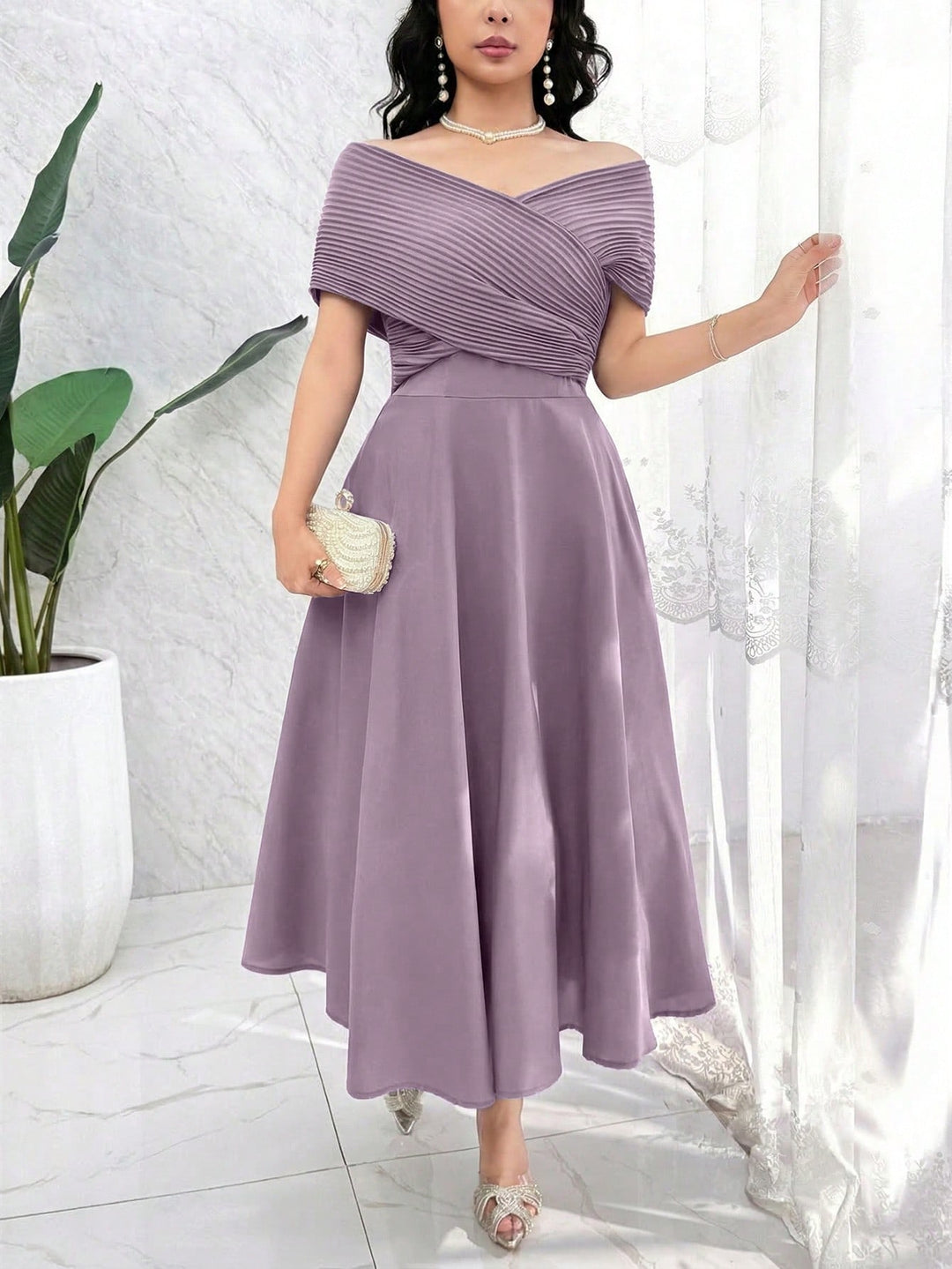 Rochie midi SHEIN, mov