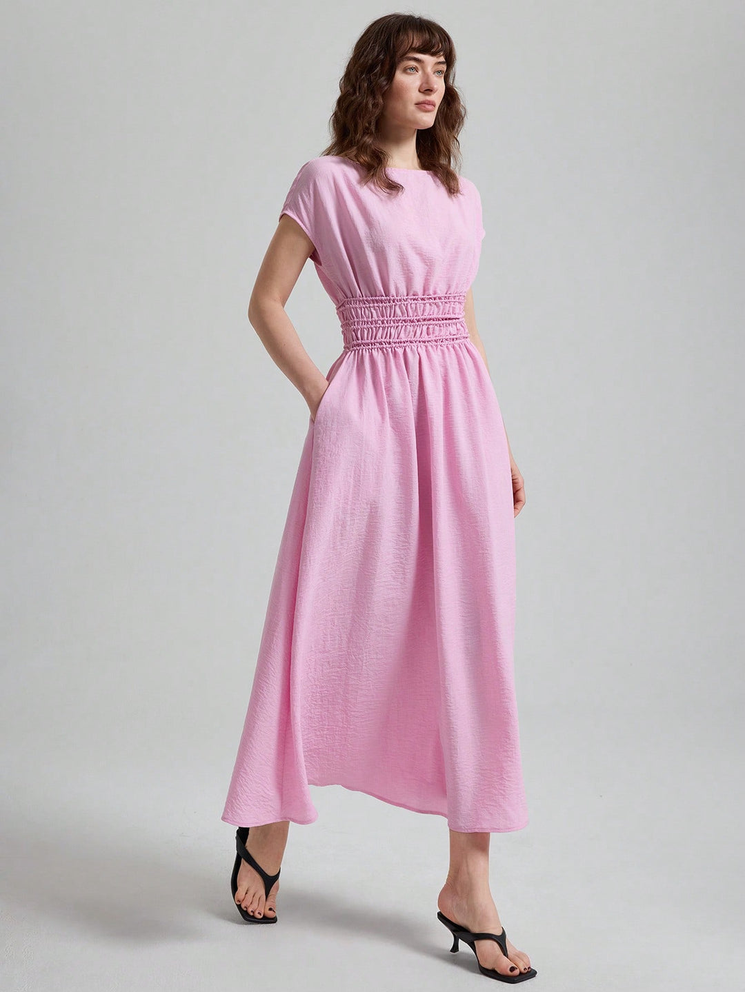 Rochie midi SHEIN, roz