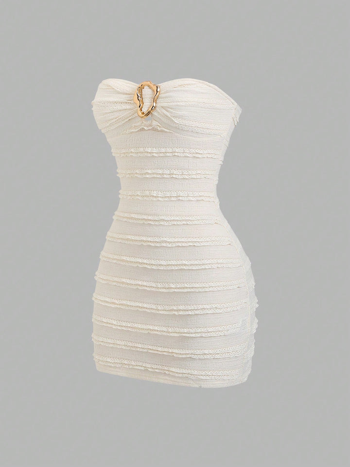 Rochie mini SHEIN, crem