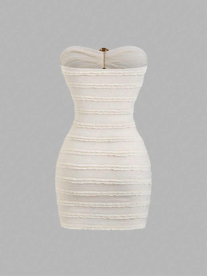 Rochie mini SHEIN, crem