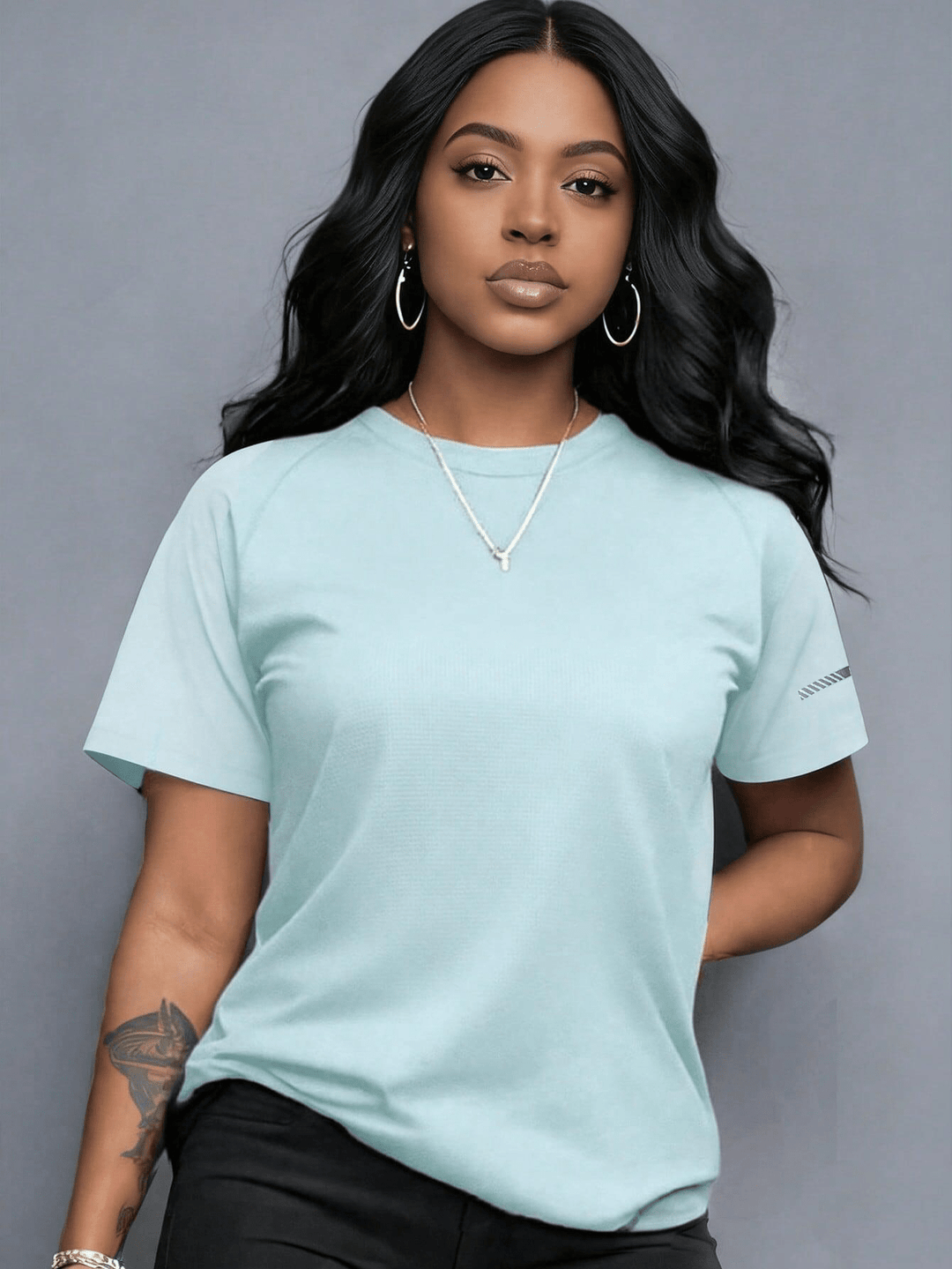 Tricou casual SHEIN, verde