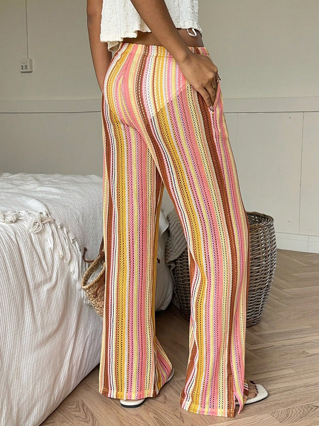 Pantaloni SHEIN, portocaliu