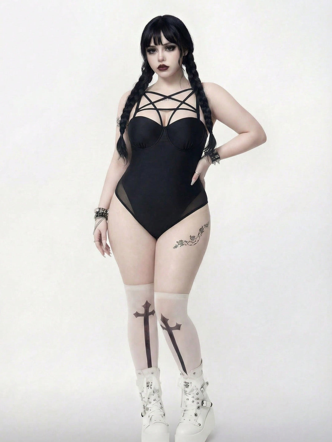 Costum de baie SHEIN, negru