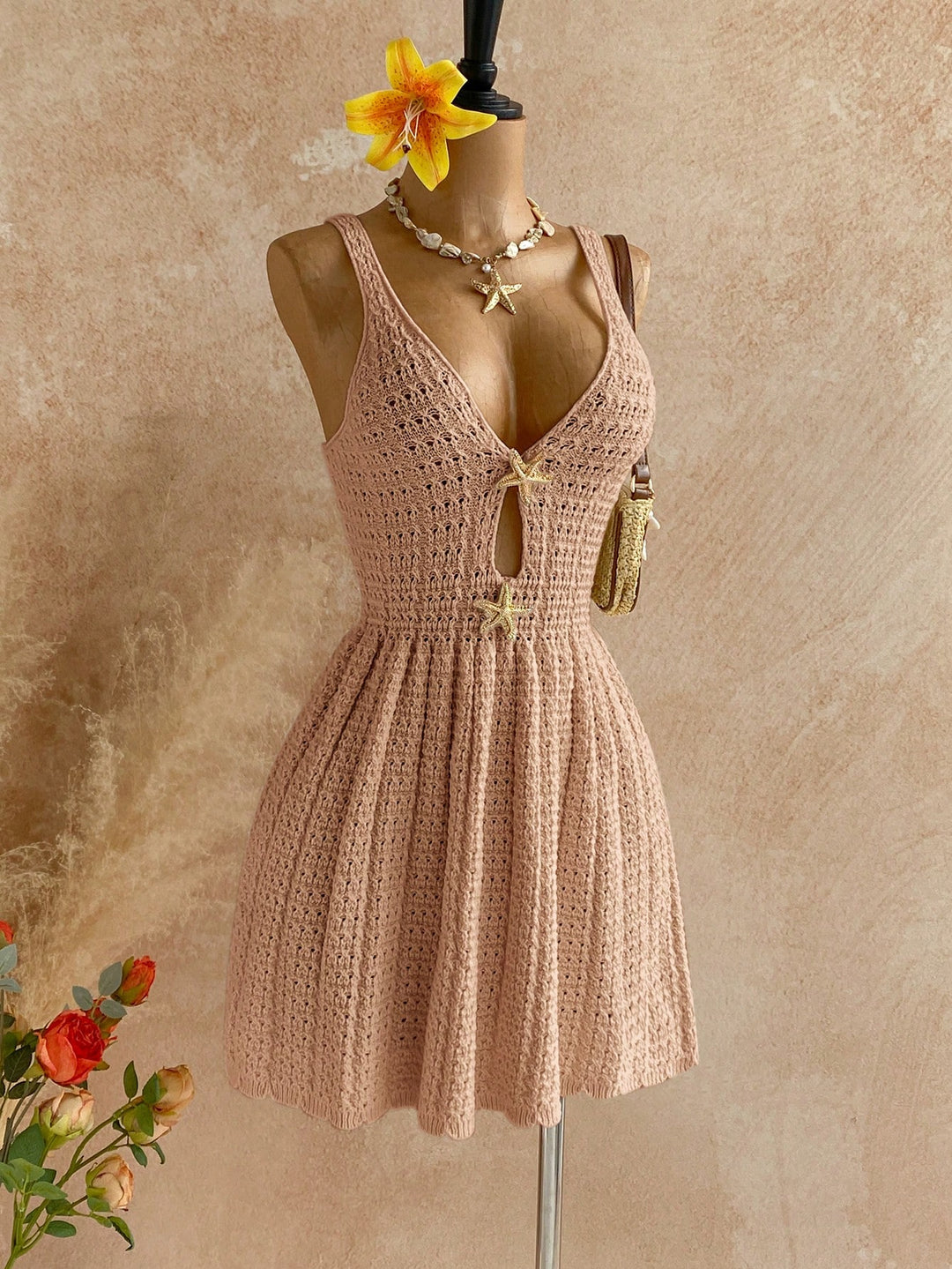 Rochie mini SHEIN, bej