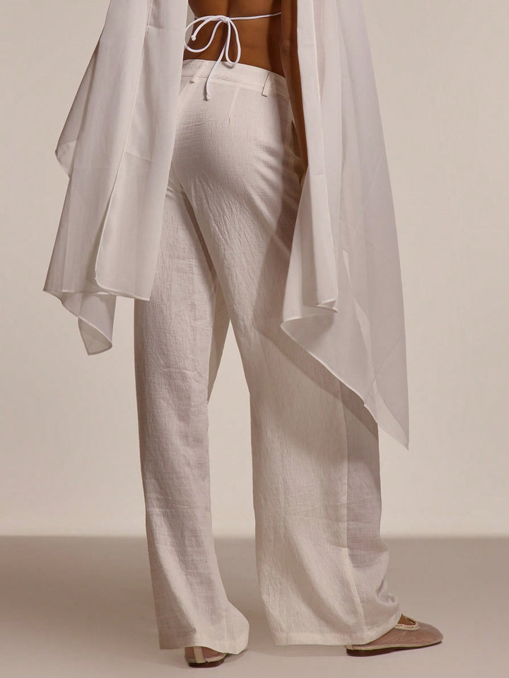 Pantaloni SHEIN, alb