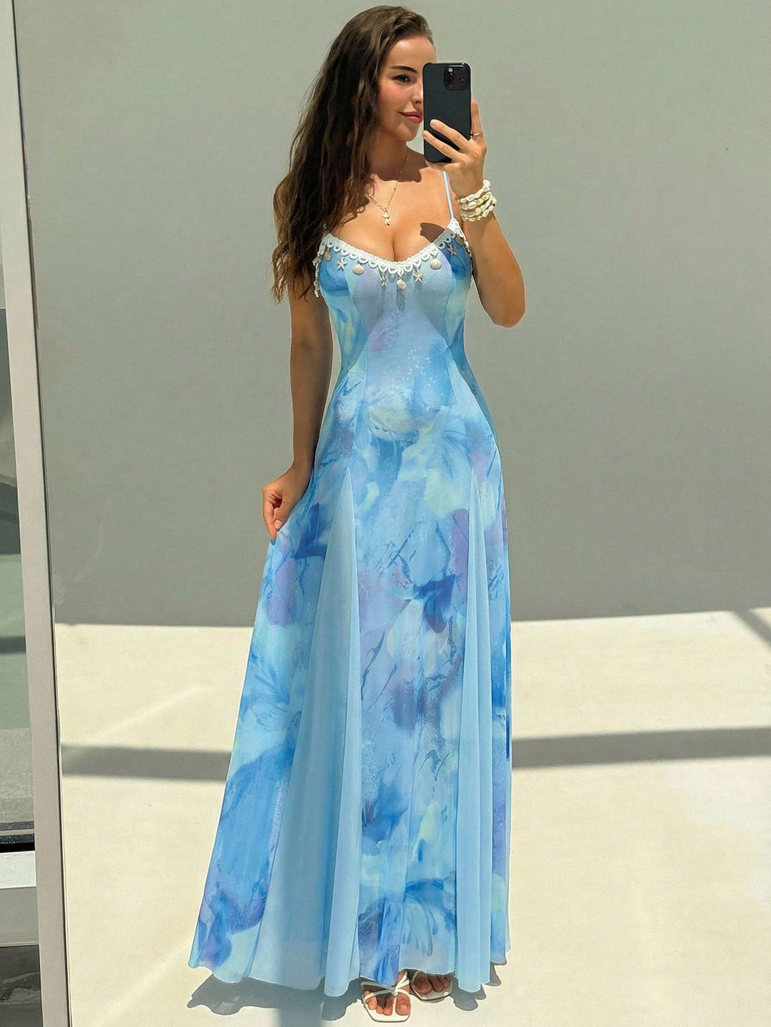 Rochie maxi SHEIN, albastru