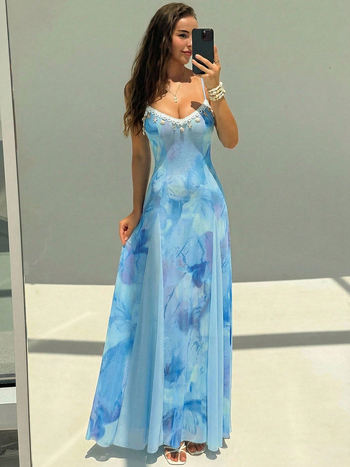 Rochie maxi SHEIN, albastru