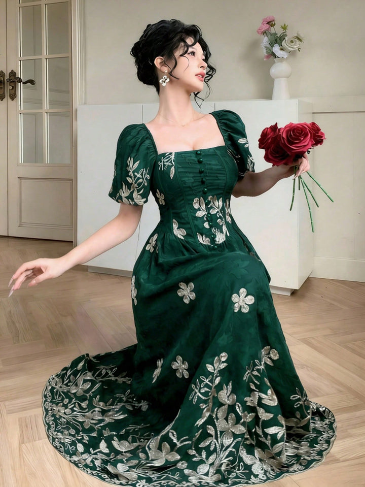 Rochie maxi SHEIN, verde