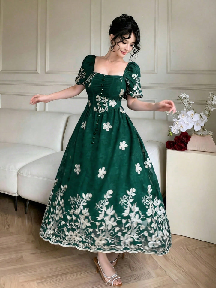 Rochie maxi SHEIN, verde