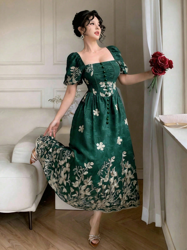 Rochie maxi SHEIN, verde