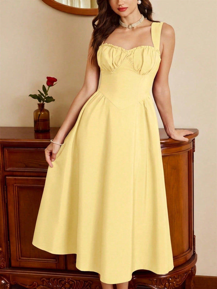 Rochie midi SHEIN, galben
