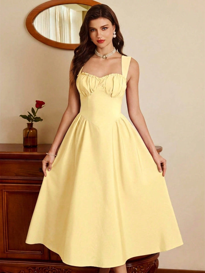 Rochie midi SHEIN, galben