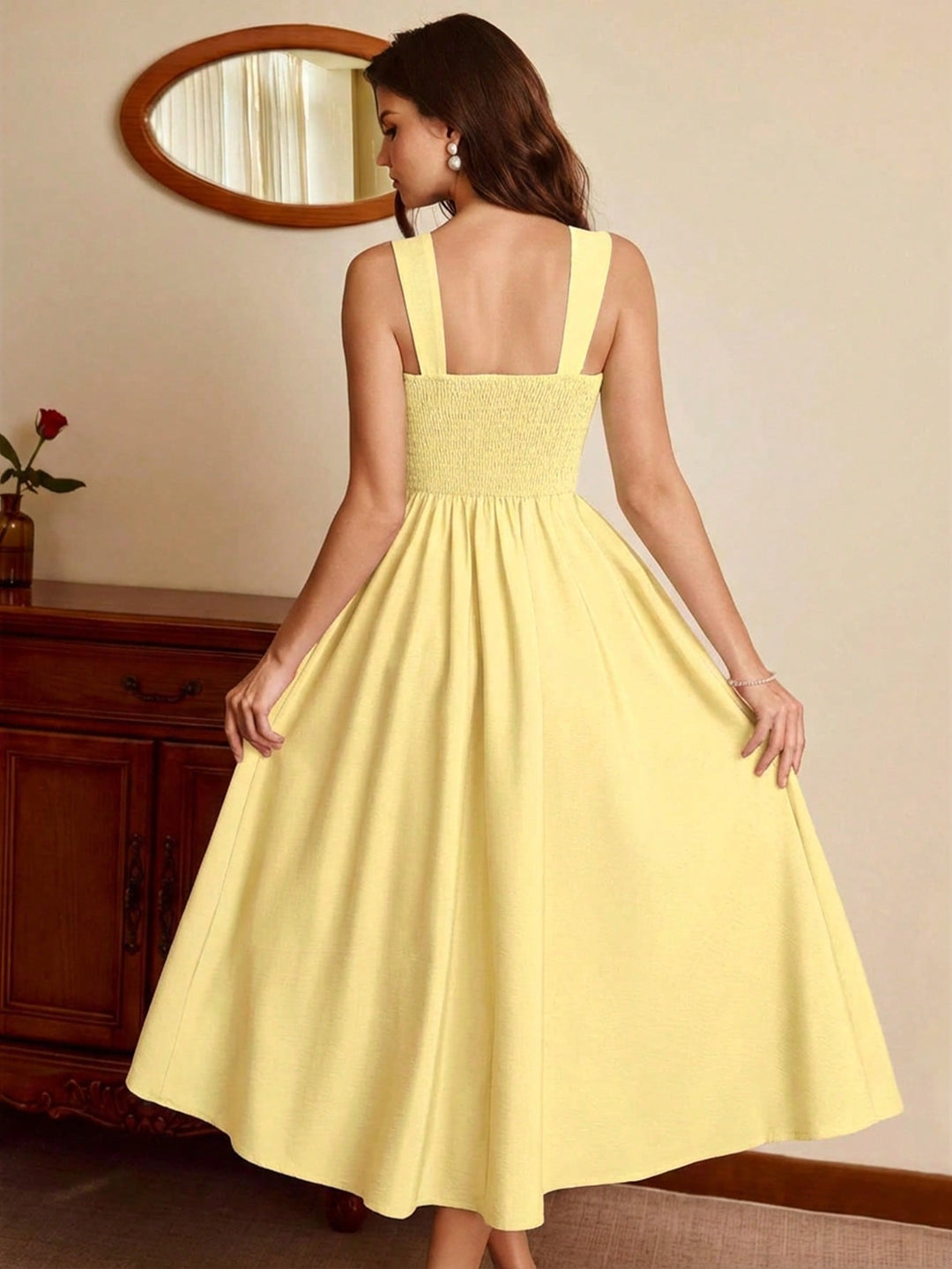 Rochie midi SHEIN, galben