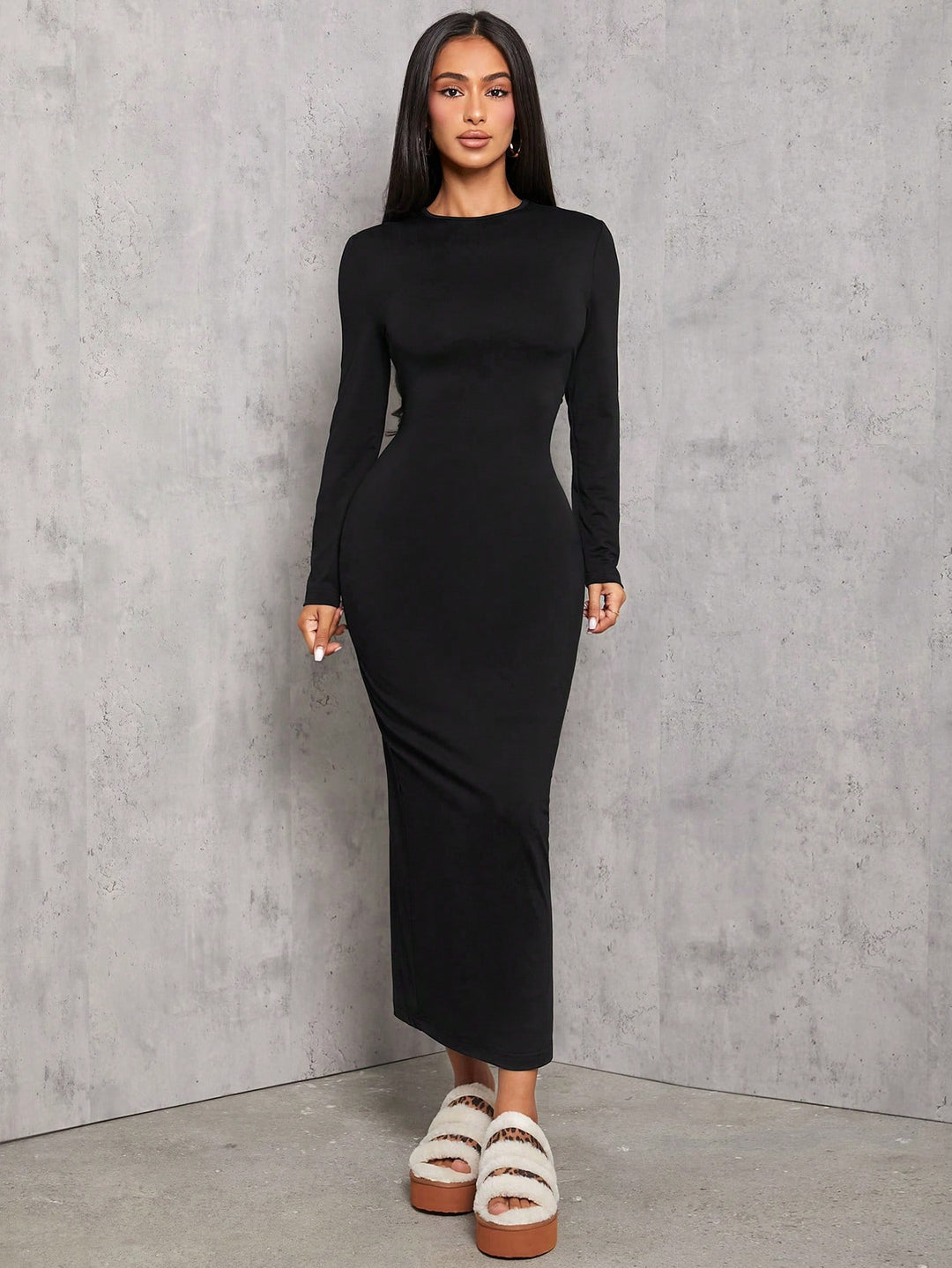 Rochie midi SHEIN, negru