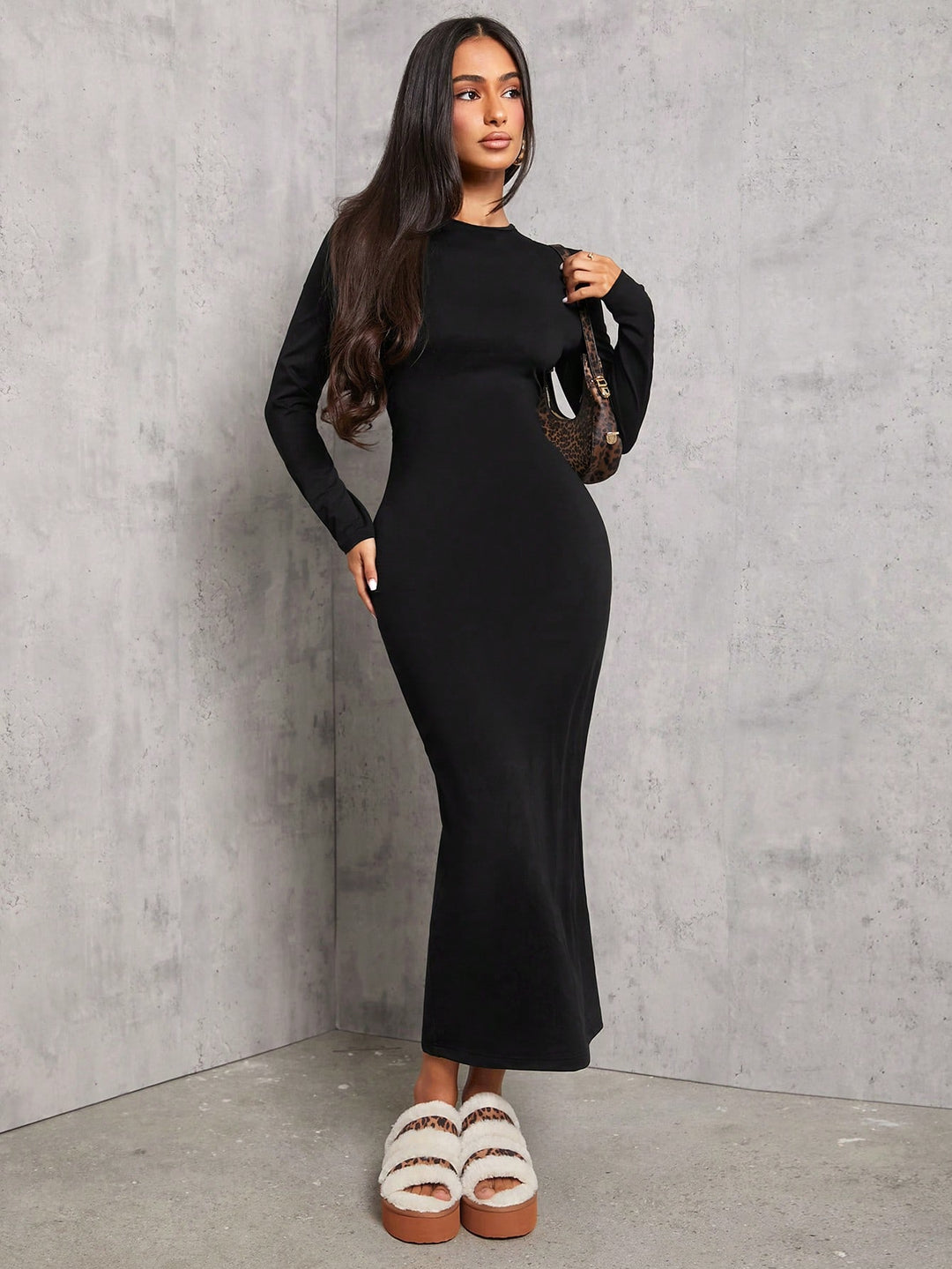 Rochie midi SHEIN, negru