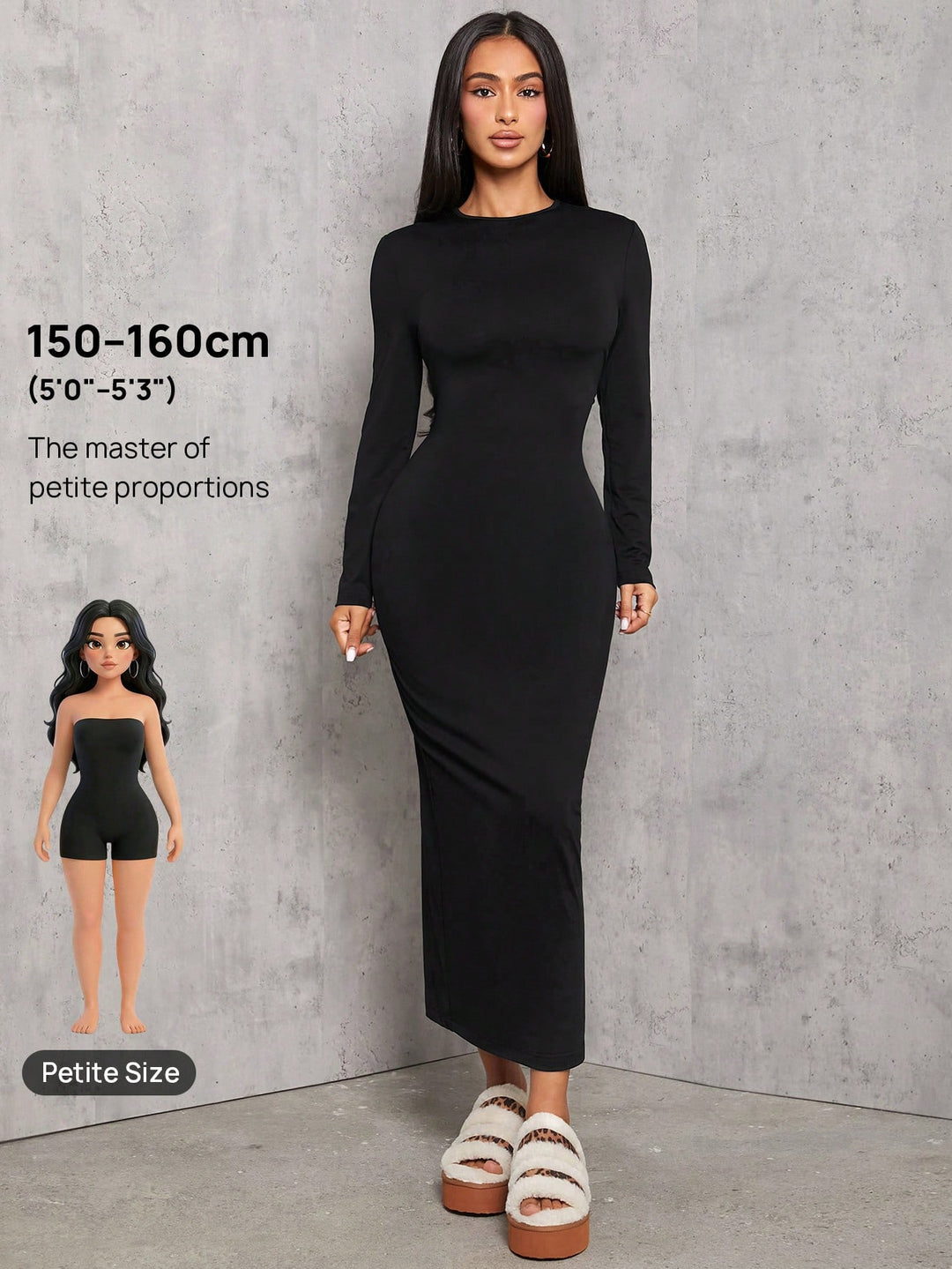 Rochie midi SHEIN, negru