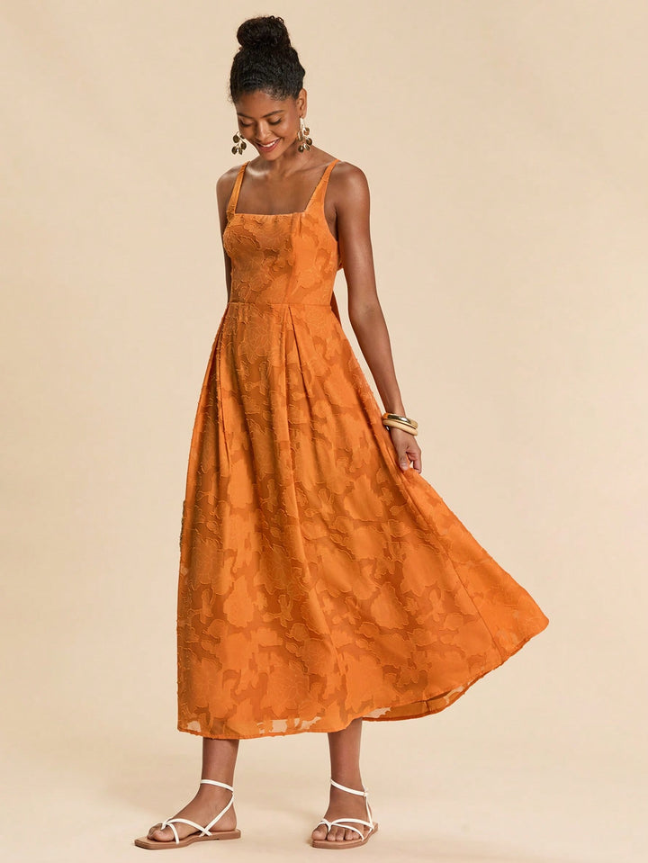 Rochie maxi SHEIN, portocaliu
