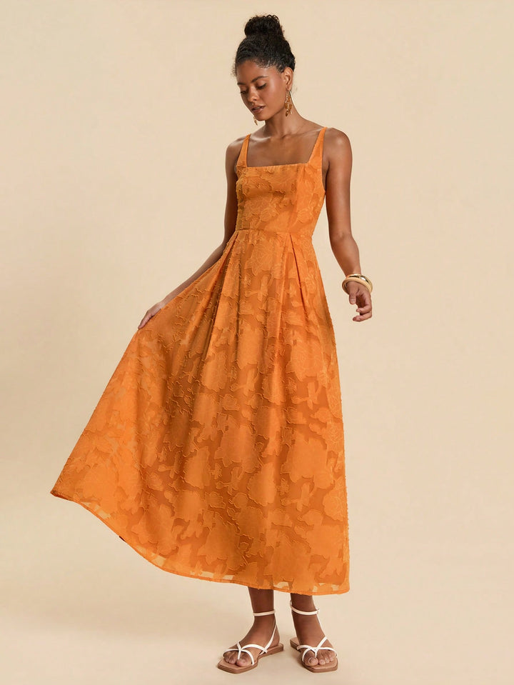 Rochie maxi SHEIN, portocaliu