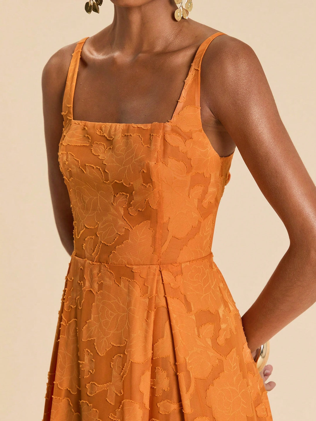 Rochie maxi SHEIN, portocaliu
