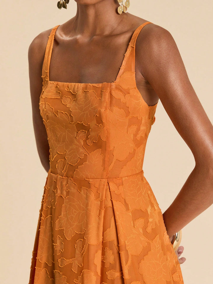 Rochie maxi SHEIN, portocaliu