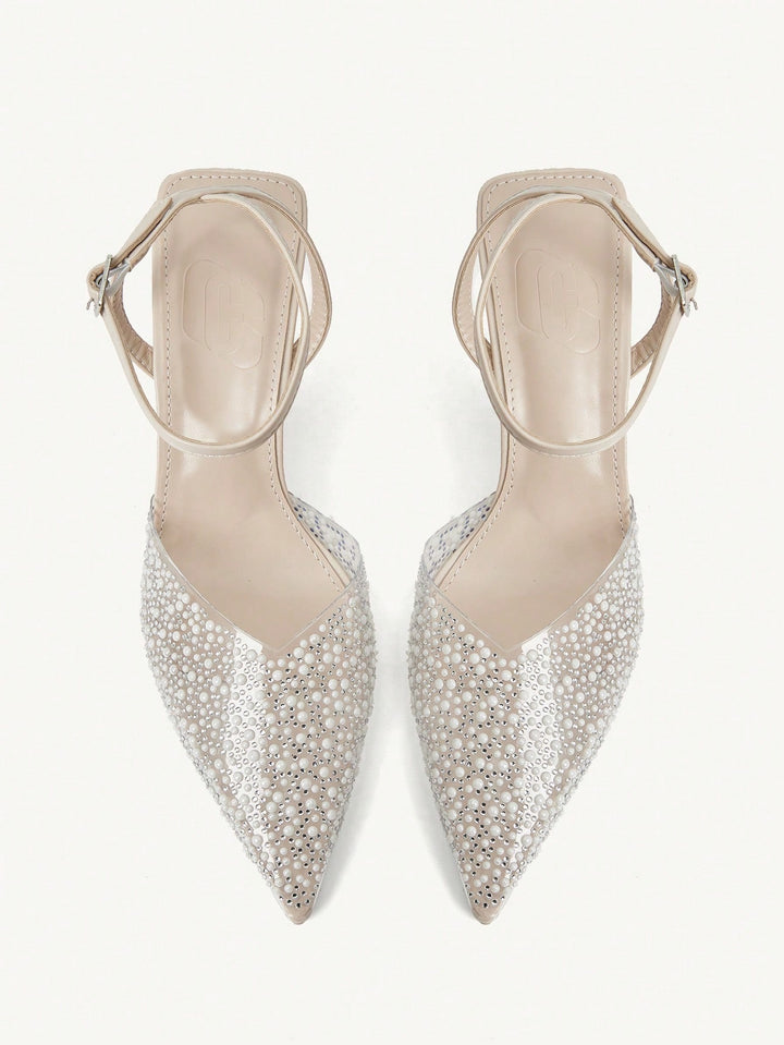 Pantofi cu toc SHEIN, bej