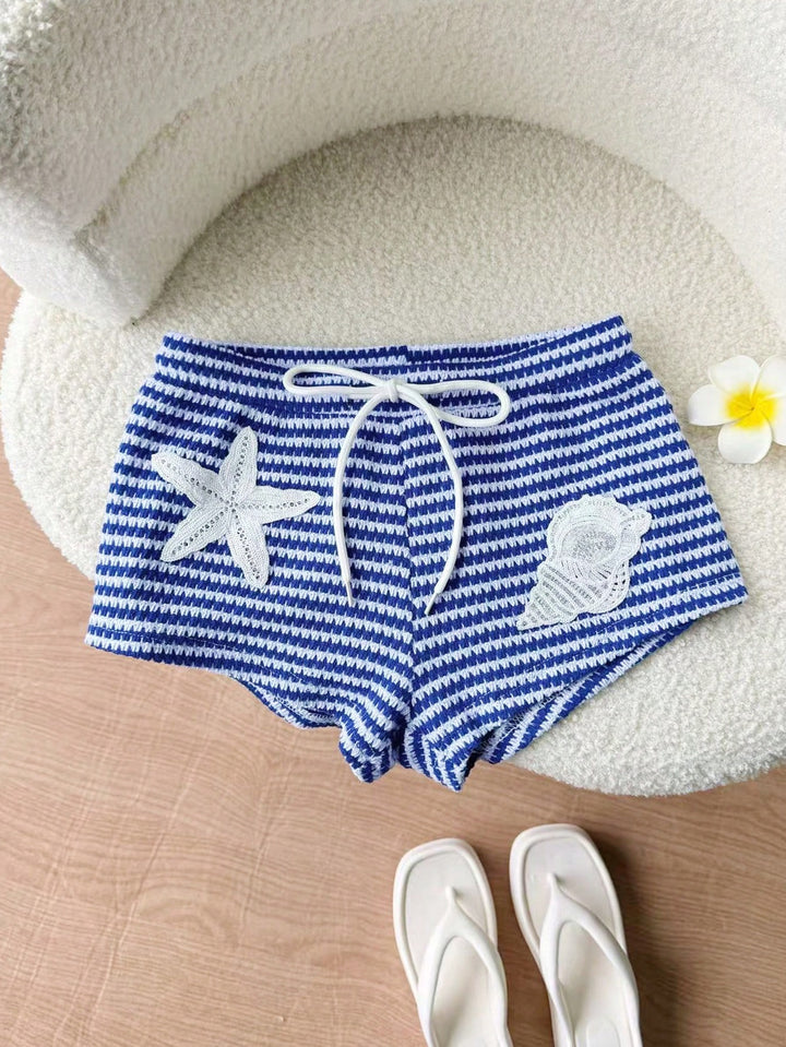 Pantaloni scurți SHEIN, albastru
