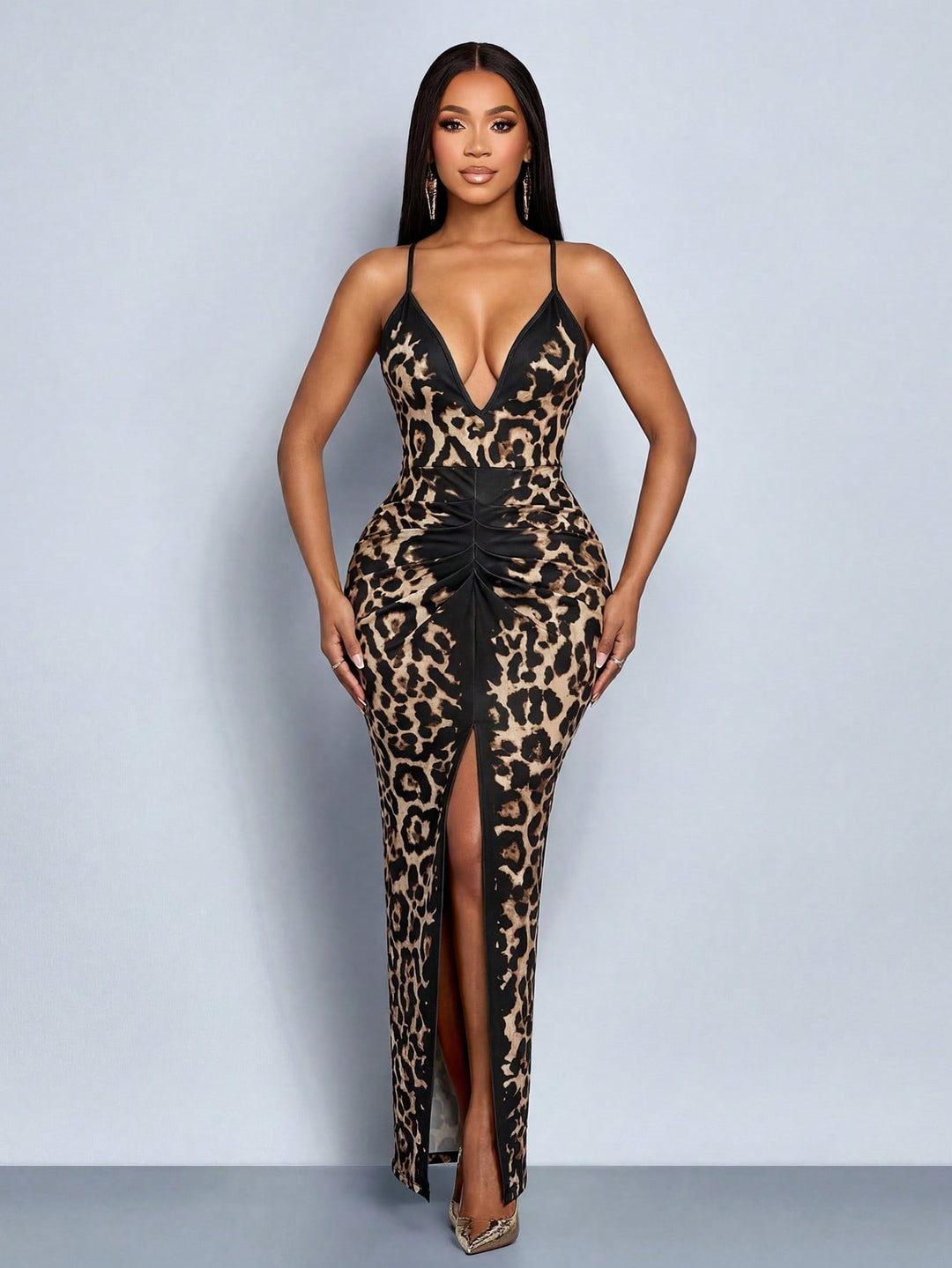 Rochie maxi SHEIN, maro
