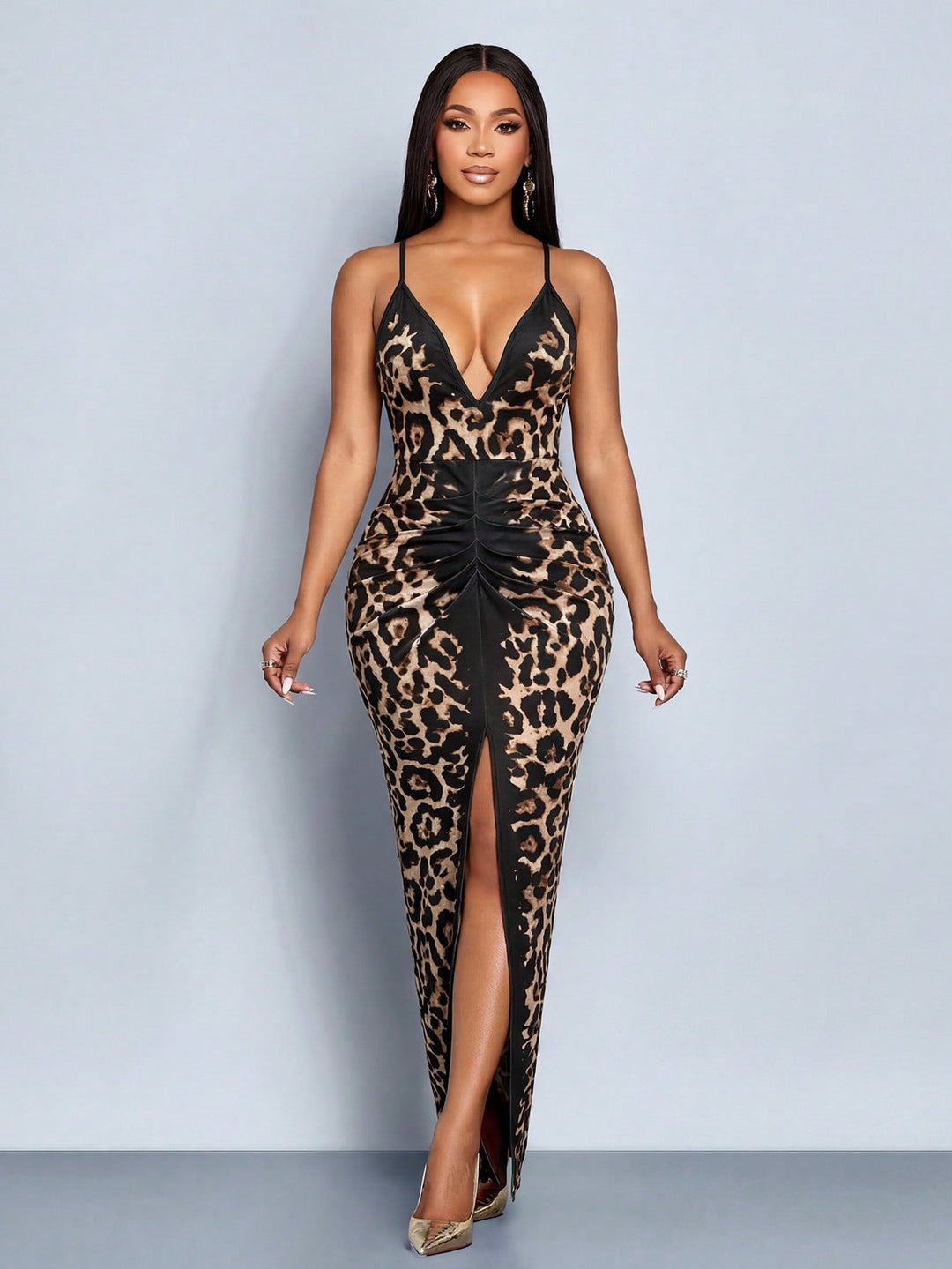Rochie maxi SHEIN, maro