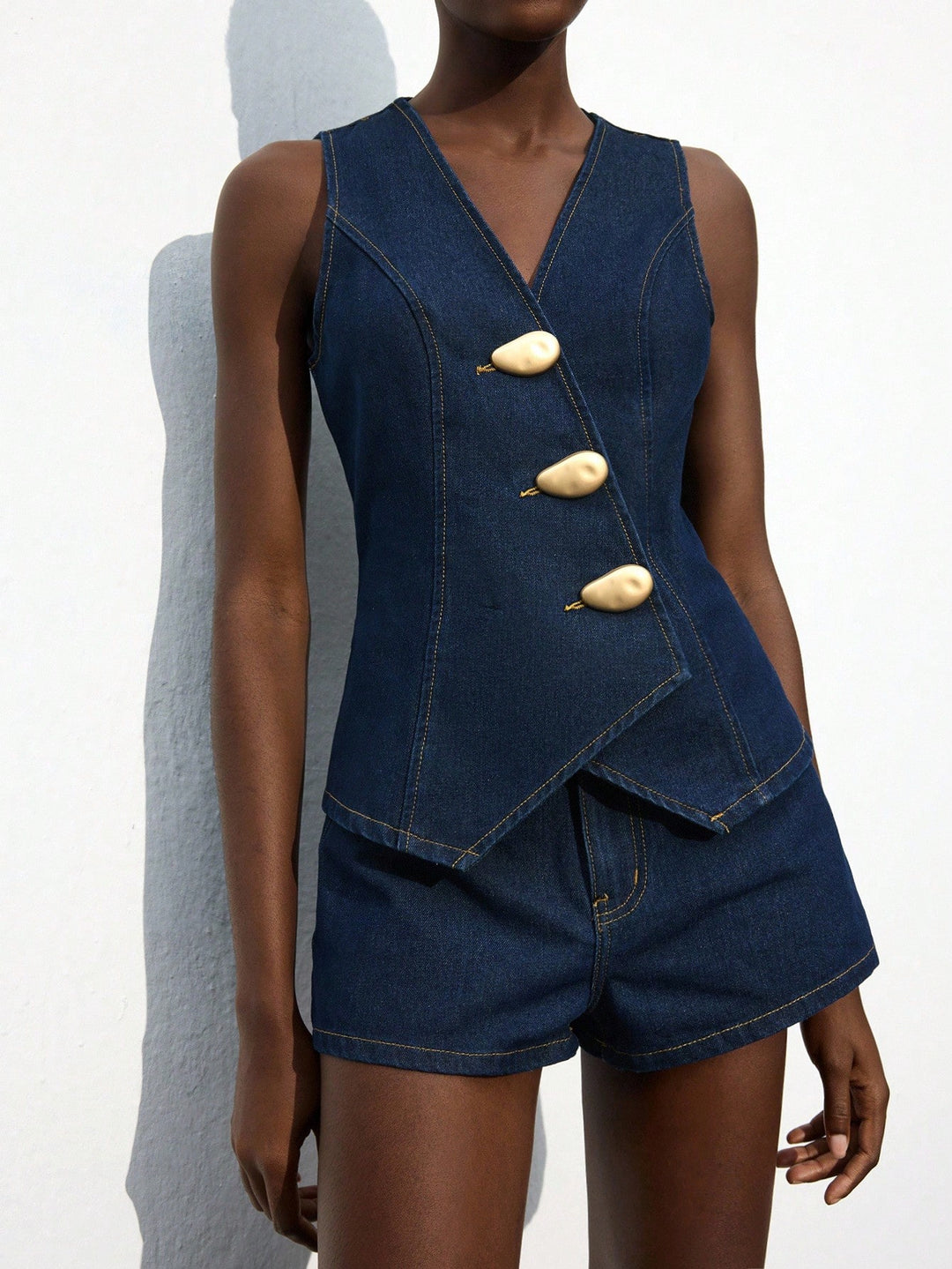 Compleu din denim SHEIN, albastru