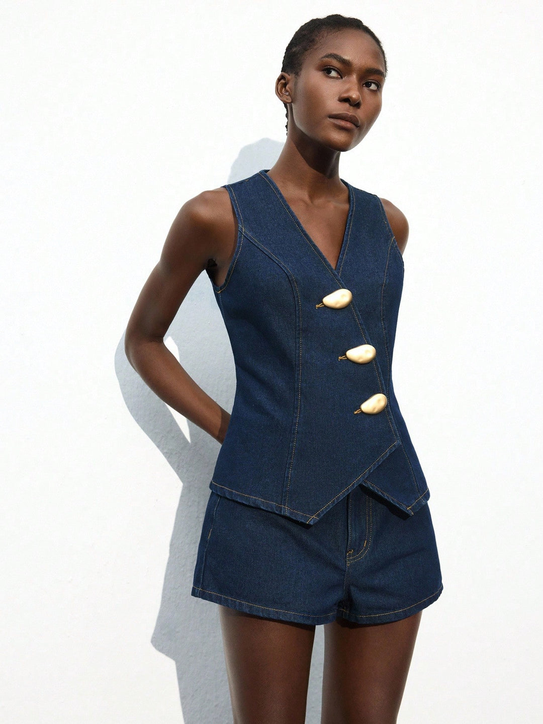 Compleu din denim SHEIN, albastru