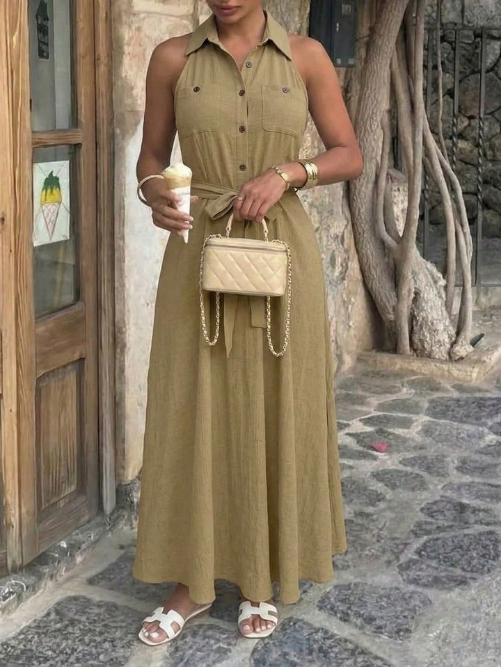 Rochie maxi SHEIN, kaki