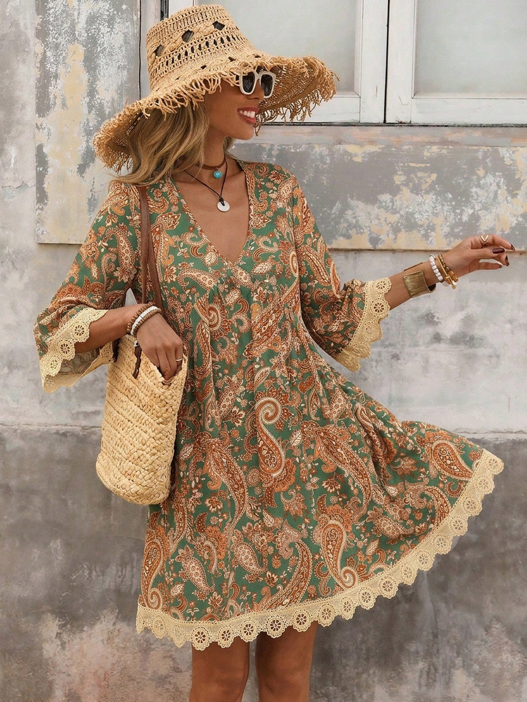 Rochie scurtă SHEIN, verde
