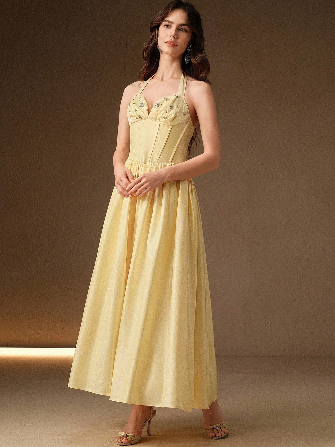 Rochie maxi SHEIN, galben