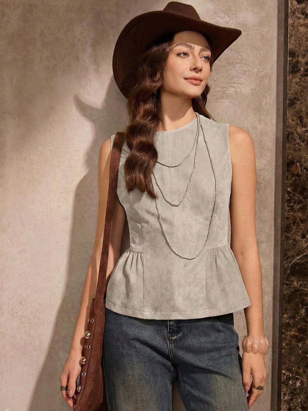 Top SHEIN, bej