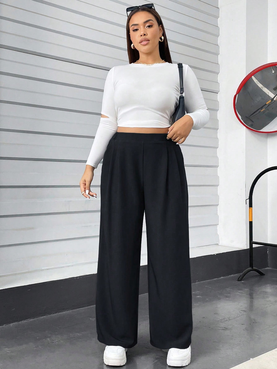 Pantaloni SHEIN, albastru