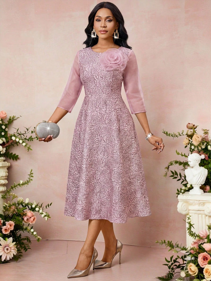 Rochie midi SHEIN, roz