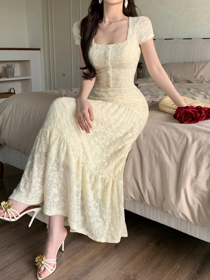 Rochie maxi SHEIN, bej