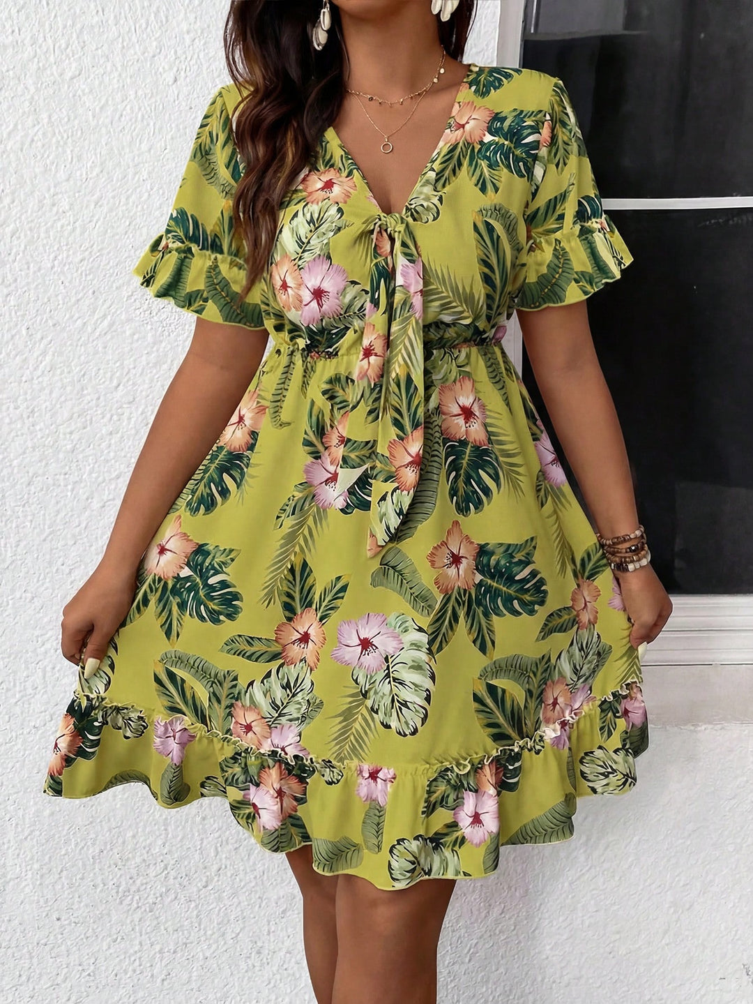 Rochie scurtă SHEIN, galben