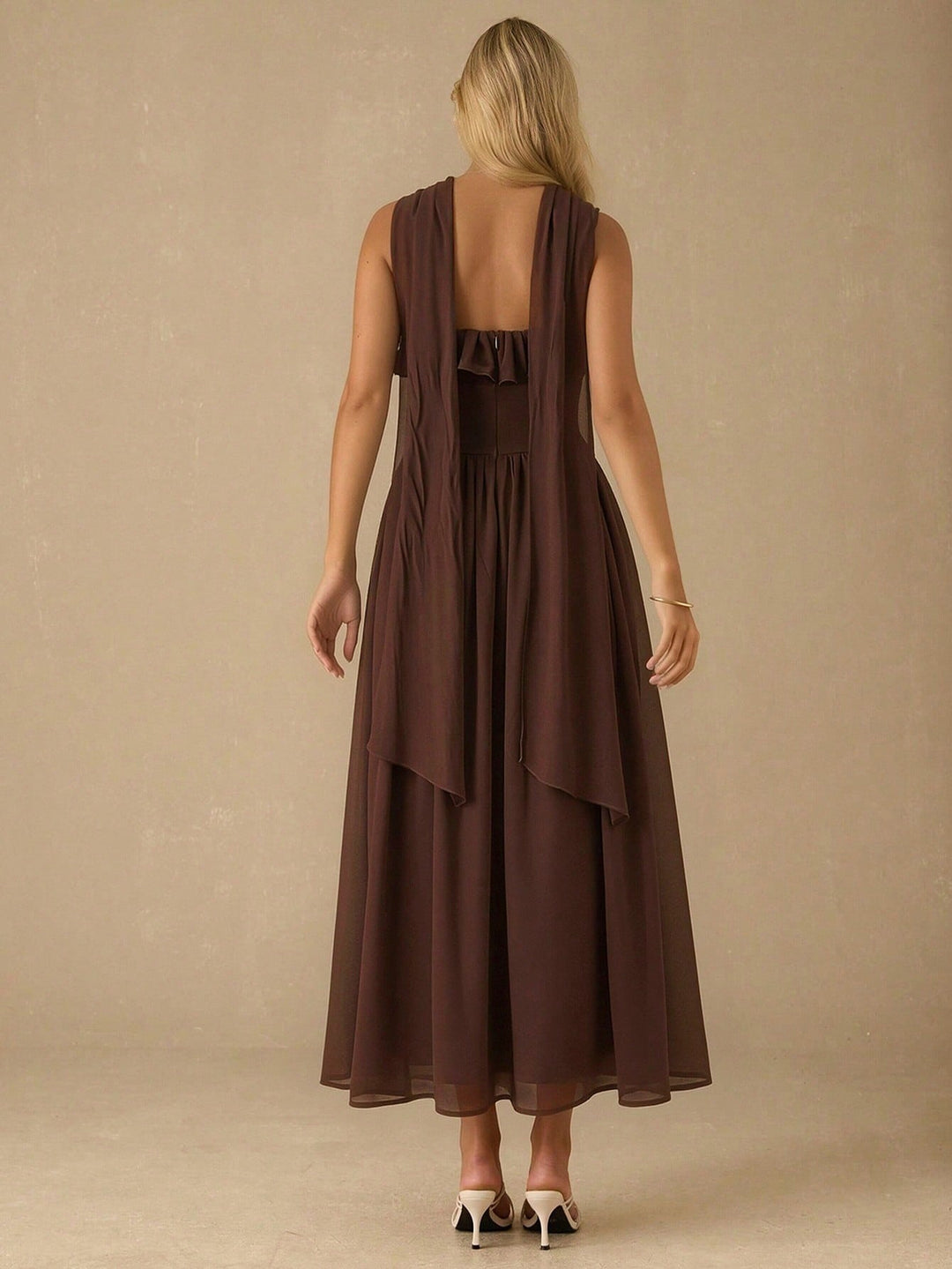 Rochie maxi SHEIN, maro