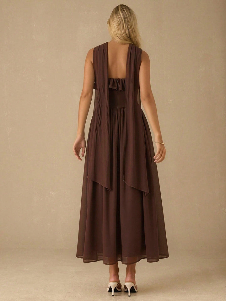 Rochie maxi SHEIN, maro