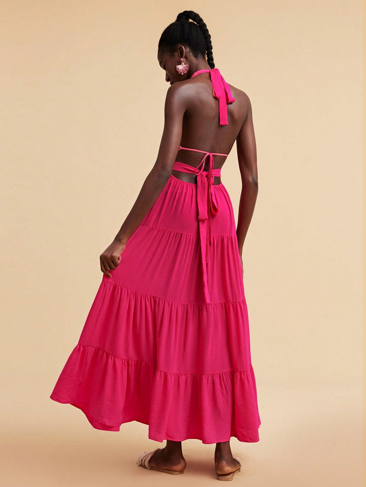 Rochie maxi SHEIN, roz